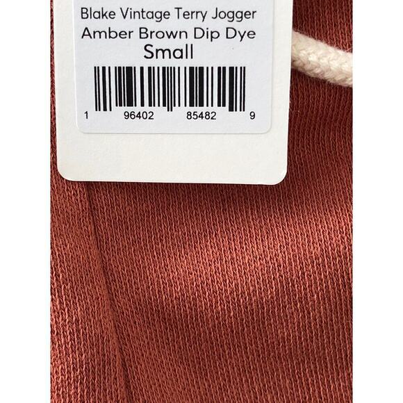 Marine Layer Blake Pant Vintage Terry Joggers in Amber Brown Dip Dye NWT Small - Picture 7 of 9